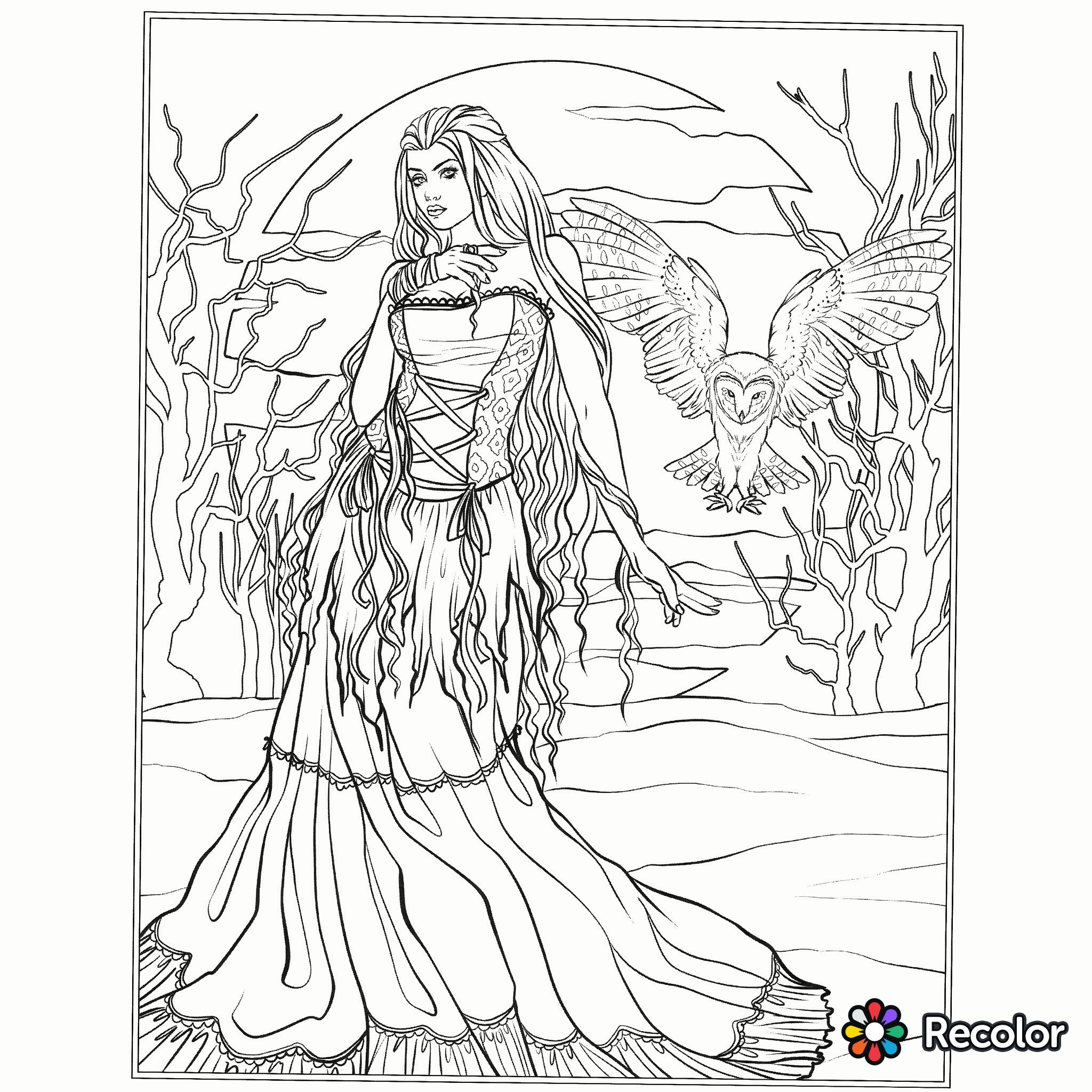 Gothic Adult Coloring Pages at Free printable