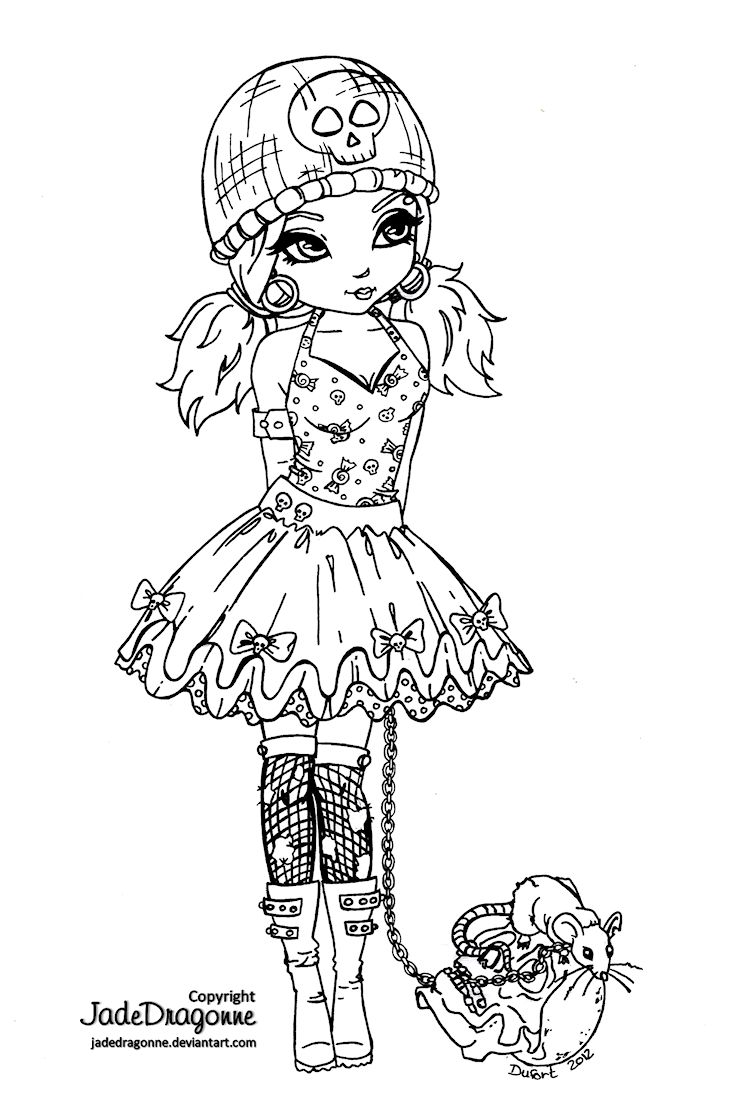 Gothic Anime Coloring Pages At Free Printable Colorings Pages To Print And Color 