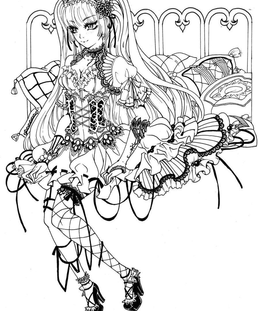 Gothic Fairy Coloring Pages Printable at Free