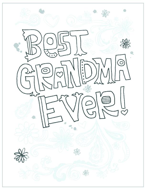 happy birthday grandma coloring pages