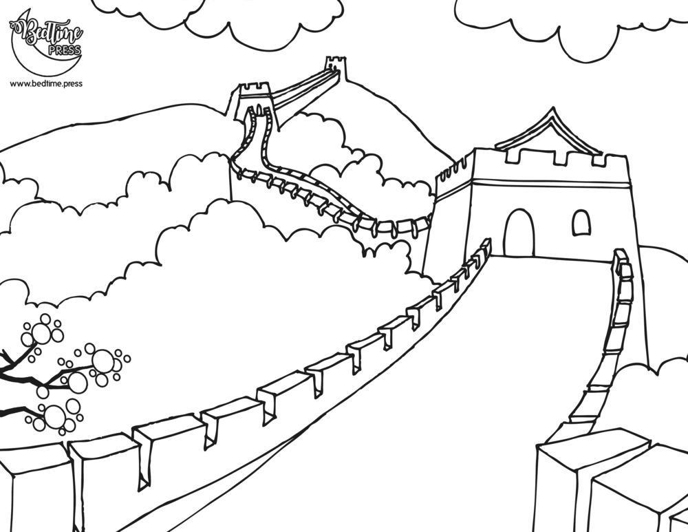 Great Wall Of China Coloring Page At GetColorings Free Printable 