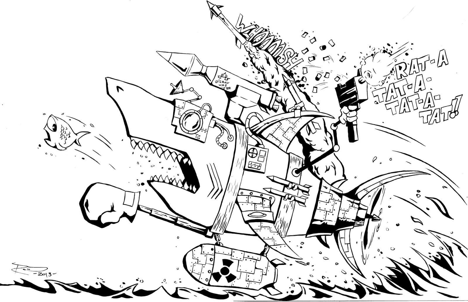 Great White Shark Coloring Page from GetColorings.com