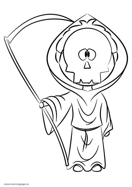 Grim Reaper Coloring Pages At Free Printable