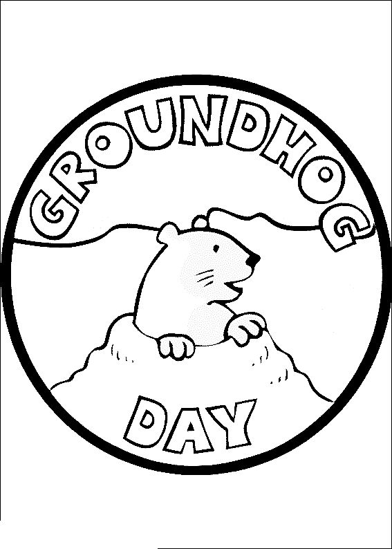 330 Cartoon Free Groundhog Coloring Pages 