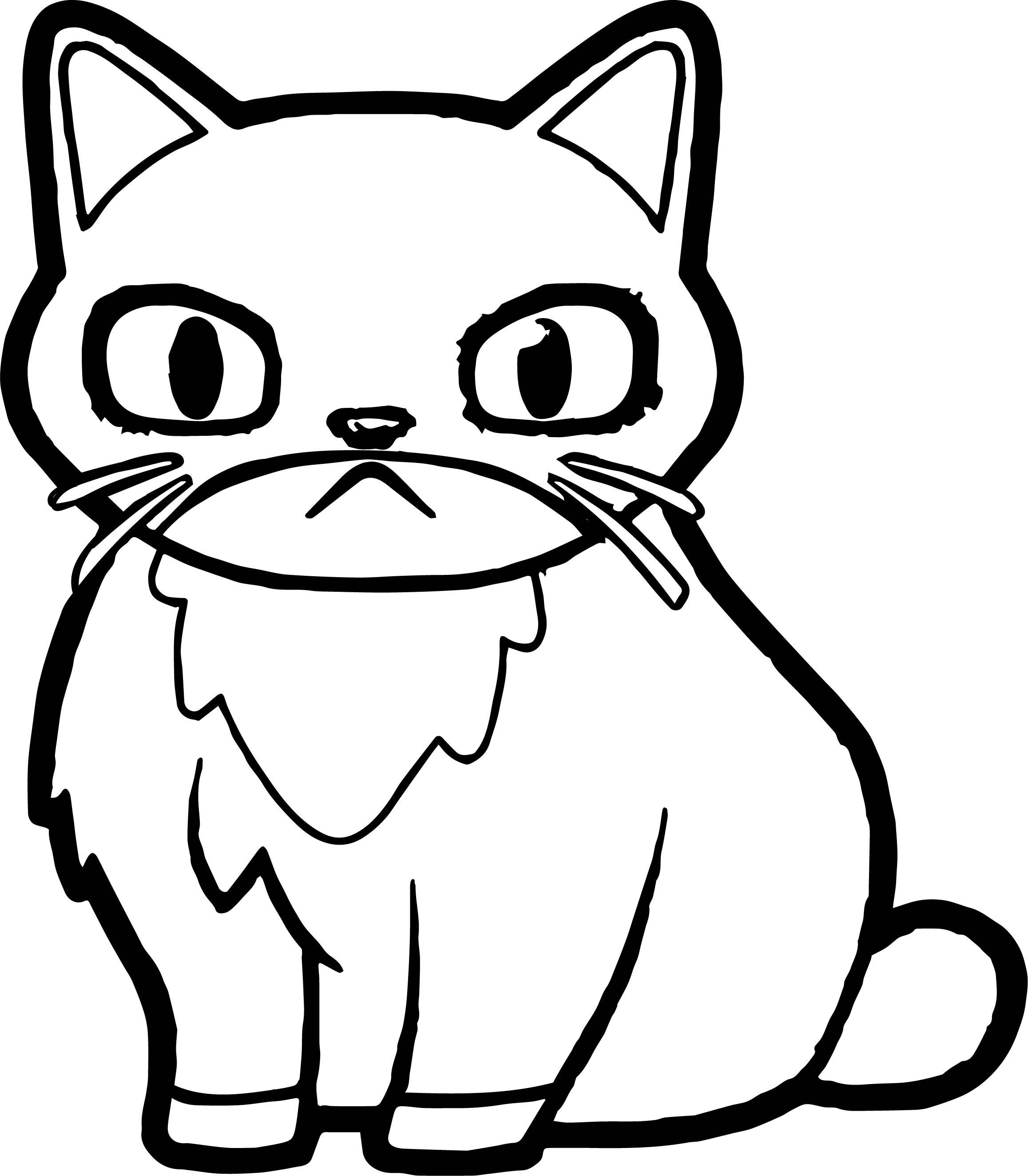  Grumpy Cat Coloring Pages with simple drawing