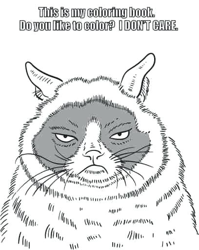 Grumpy Cat Coloring Pages at GetColorings.com | Free printable