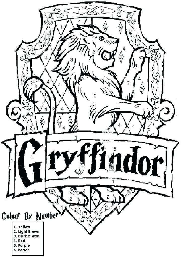 gryffindor coloring page