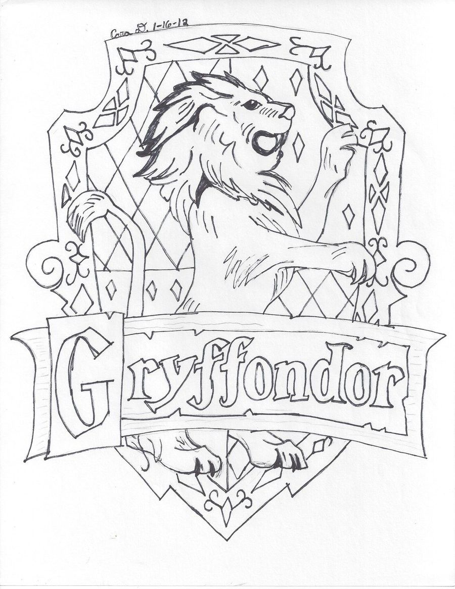 Gryffindor Crest Coloring Pages at GetColorings.com  Free printable