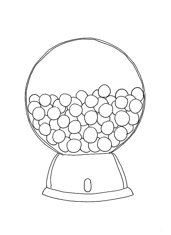 Gumball Machine Coloring Page at Free printable