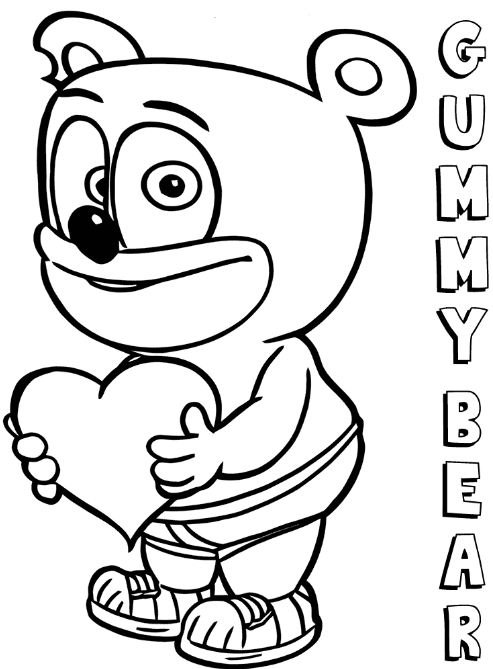 Gummy Bear Coloring Page at GetColoringscom Free