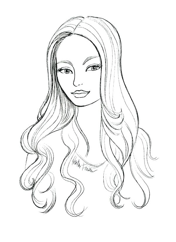 Hairstyle Coloring Pages At Free Printable Colorings