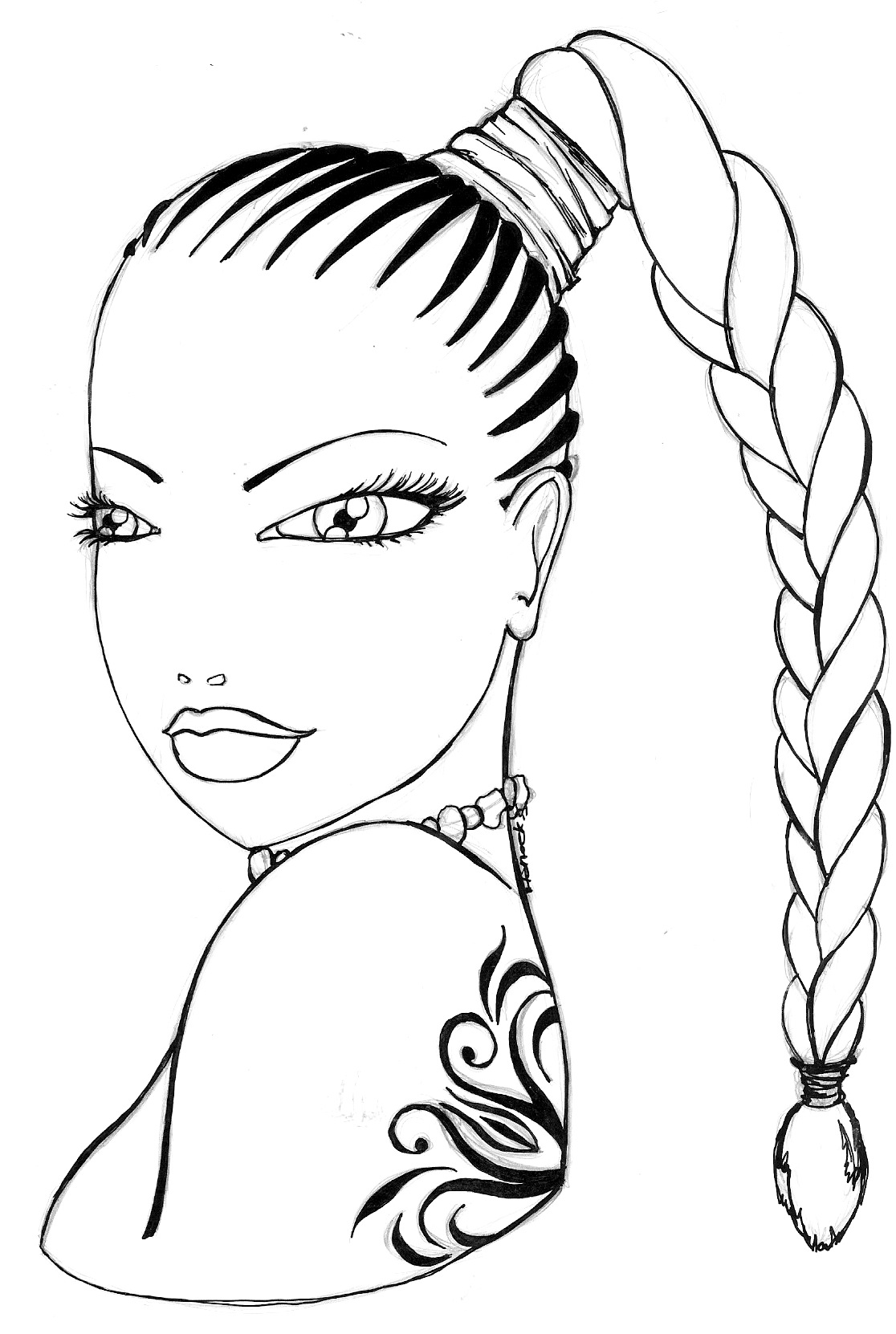 Hairstyle Coloring Pages at Free printable colorings