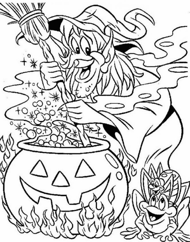 Halloween Coloring Pages For Adults at GetColorings.com | Free