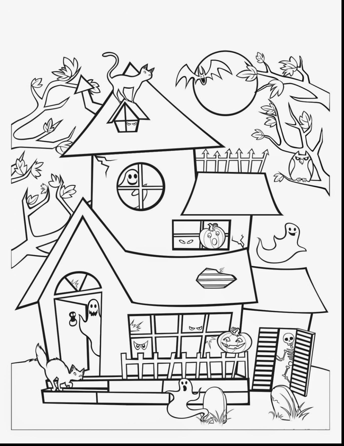 Halloween Haunted House Coloring Pages At GetColorings Free 