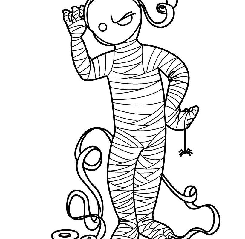 Halloween Mummy Coloring Pages at GetColorings.com | Free printable