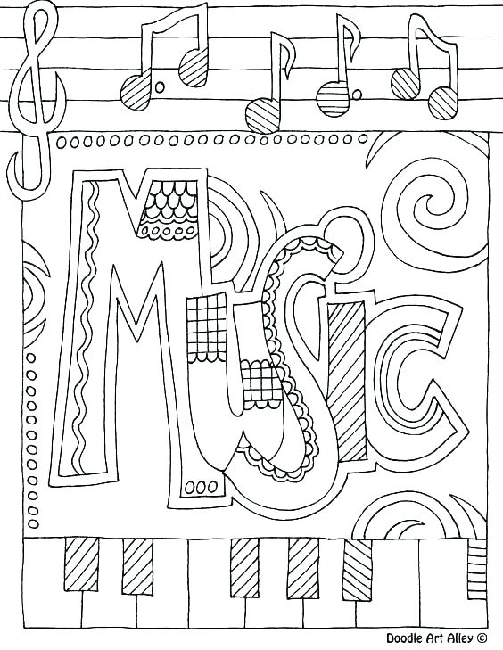 Halloween Music Coloring Pages at GetColorings.com | Free printable