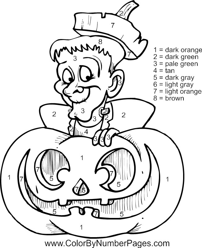 Halloween Number Coloring Pages at GetColorings.com | Free ...