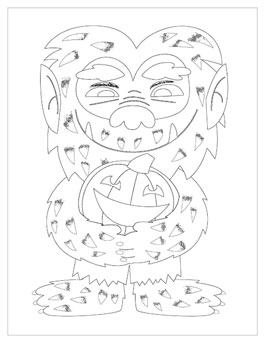 Halloween Scene Coloring Pages at GetColorings.com | Free printable