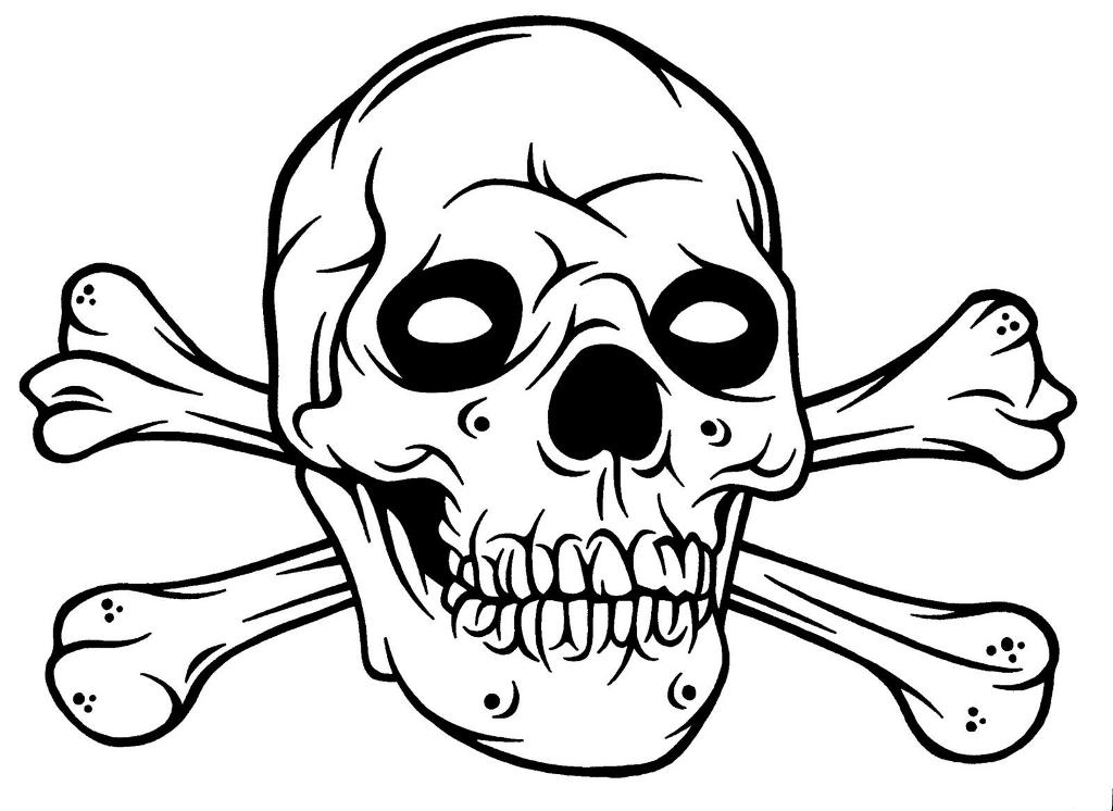 Halloween Skull Coloring Pages at Free printable