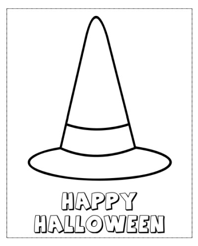 Halloween Witch Hat Coloring Pages at GetColorings.com | Free printable