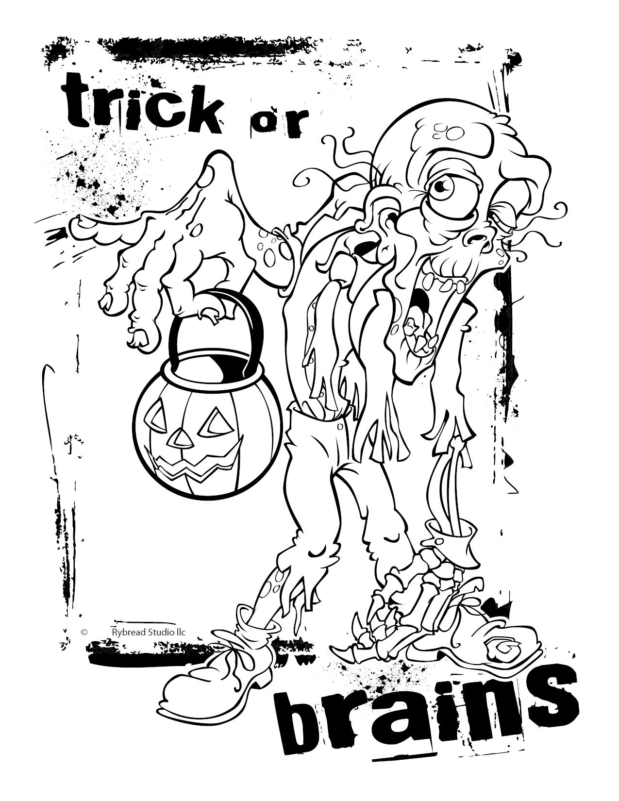 Halloween Zombie Coloring Pages at GetColorings.com | Free printable