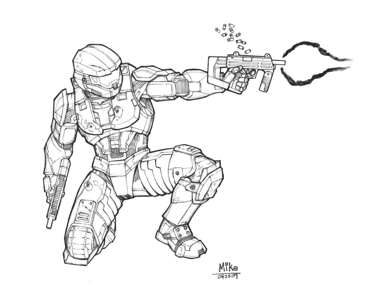 Printable Master Chief Halo Coloring Pages