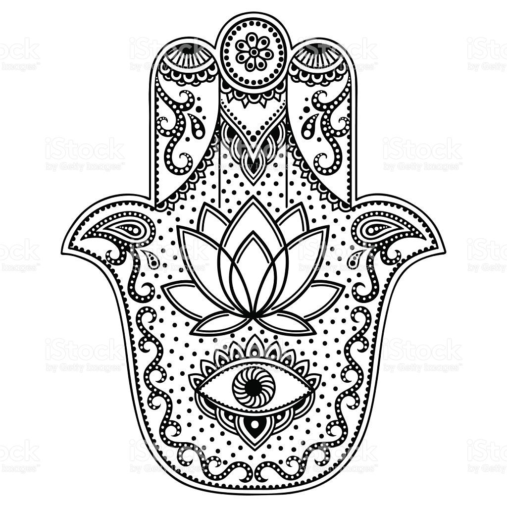 Hamsa Hand Coloring Pages At GetColorings Free Printable 