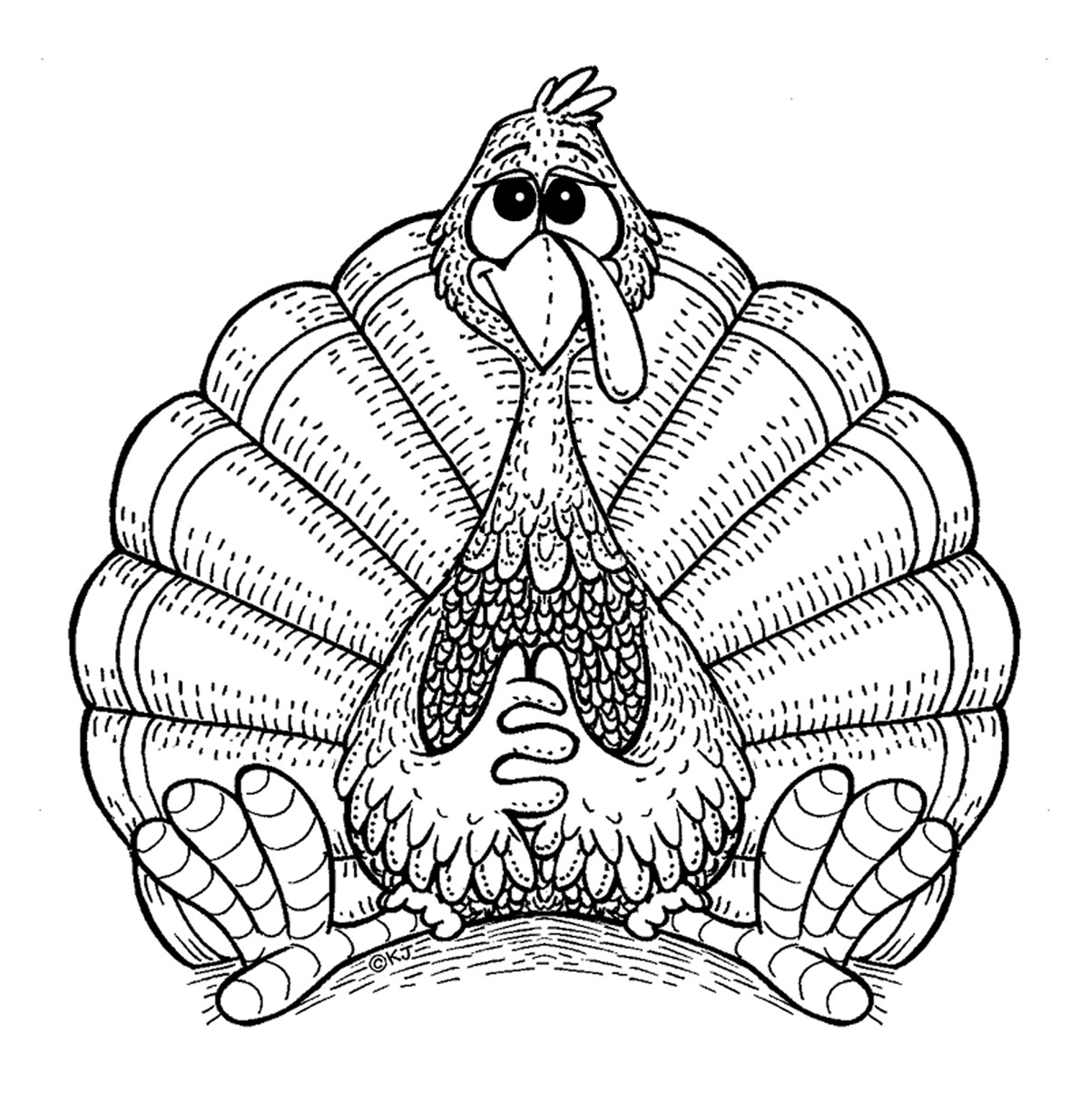 Hand Turkey Coloring Pages at GetColorings.com | Free printable