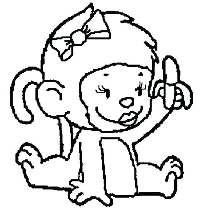 Hanging Monkey Coloring Pages at Free printable