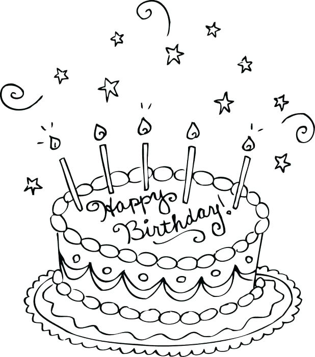 Happy Birthday Cake Coloring Pages at GetColorings.com ...