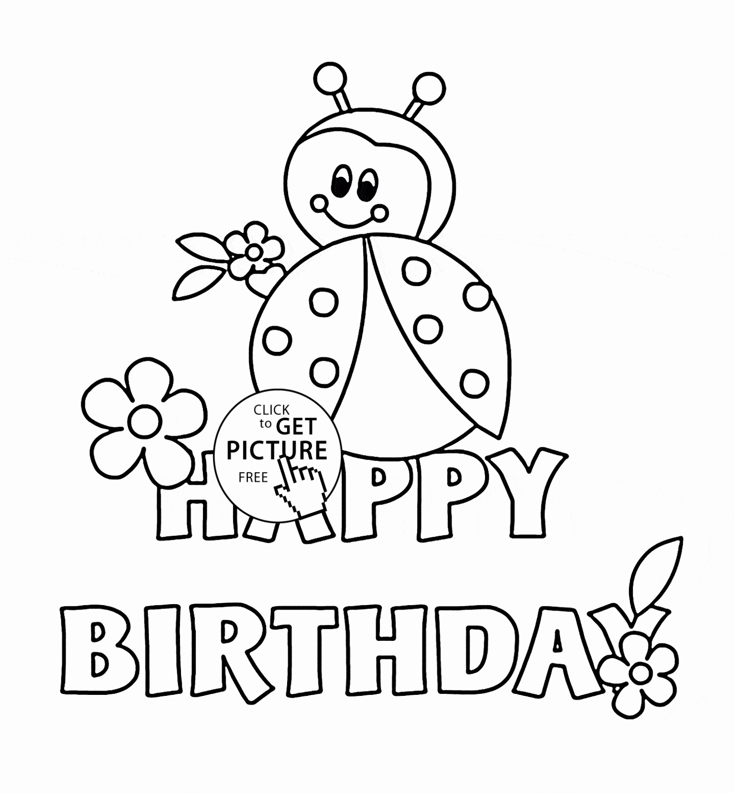 Happy Birthday Card Printable Coloring Pages at Free