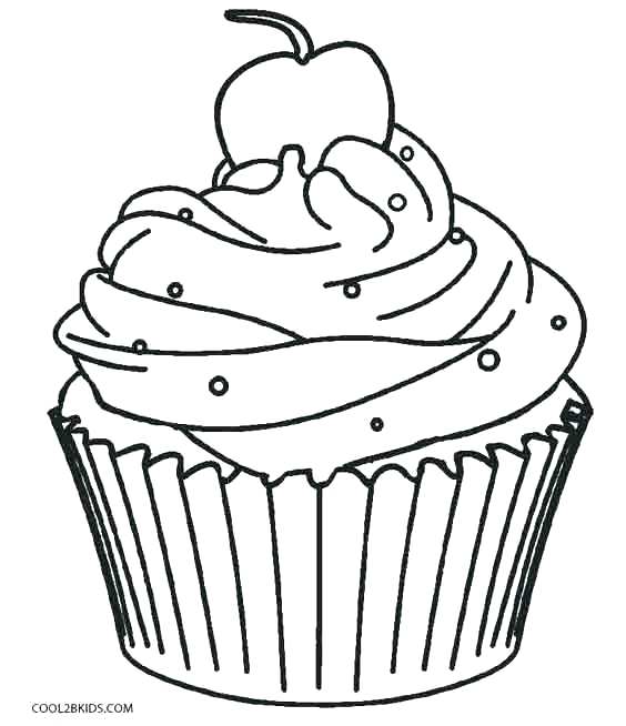 Happy Birthday Cupcake Coloring Pages at GetColorings.com | Free