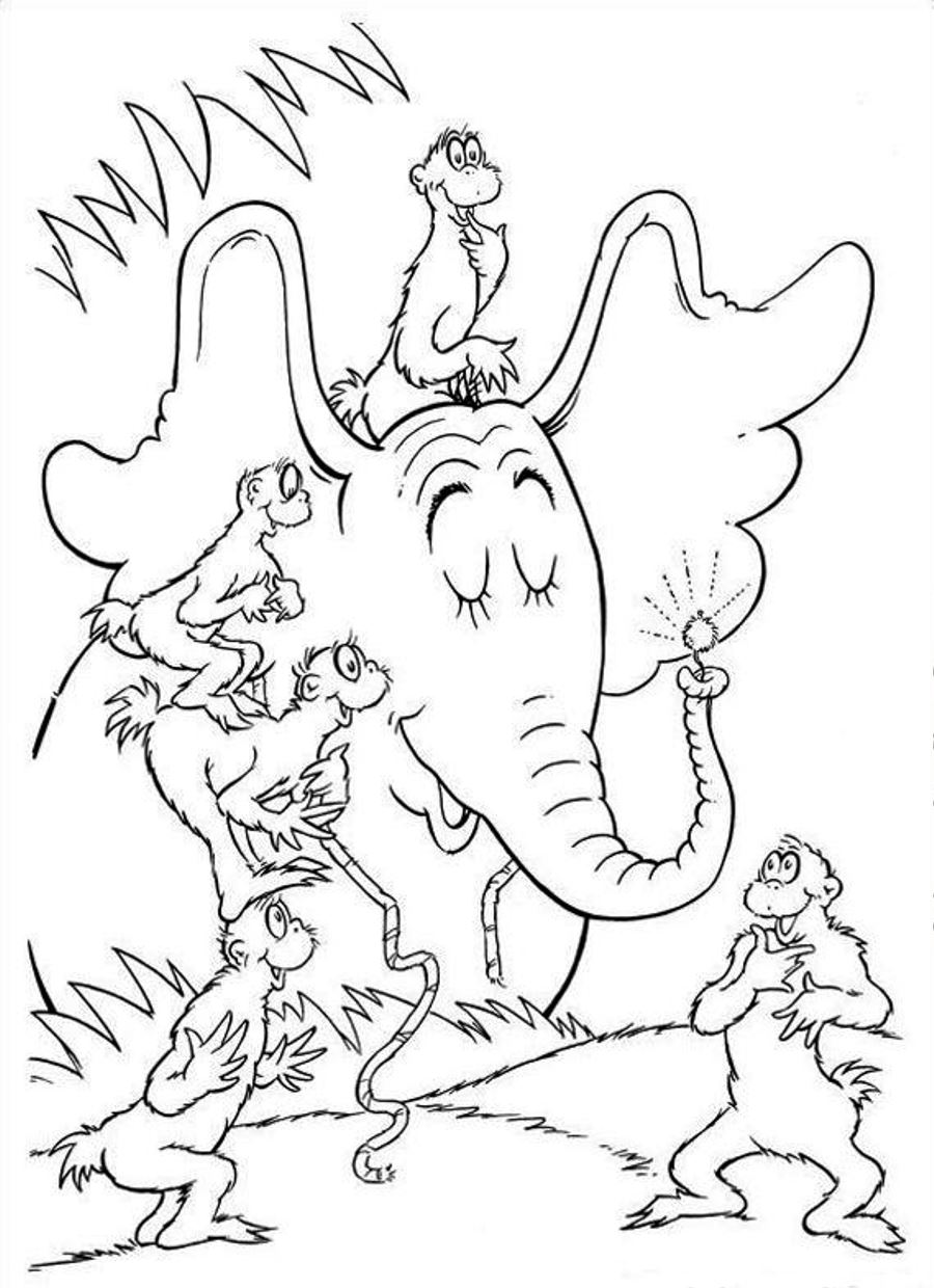 Free Printable Coloring Pages For Dr Seuss Birthday