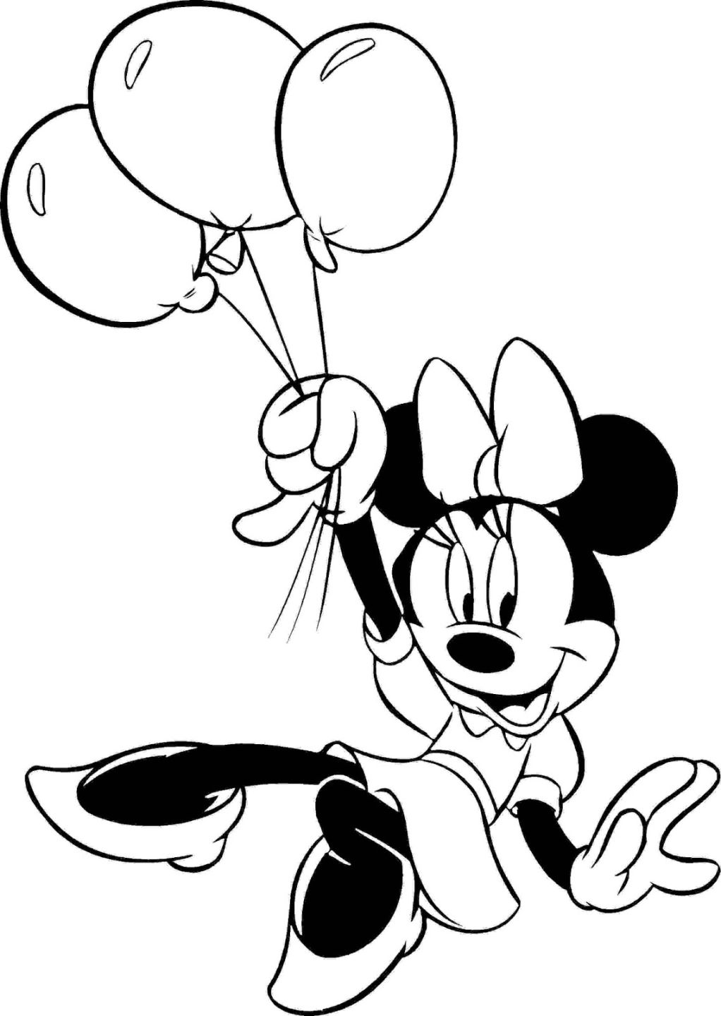 happy birthday minnie mouse coloring pages at getcolorings