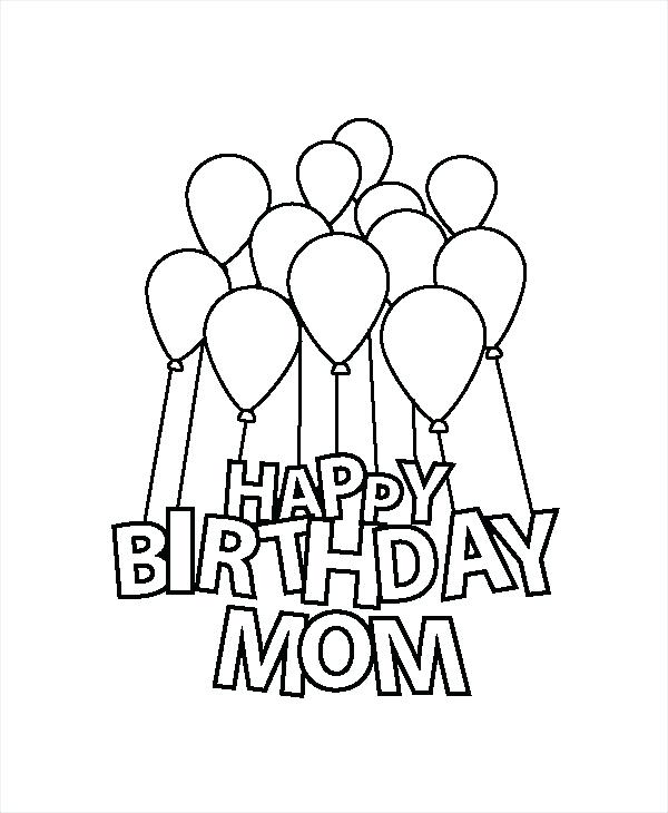 Happy Birthday Mom Printable Coloring Pages At GetColorings Free 