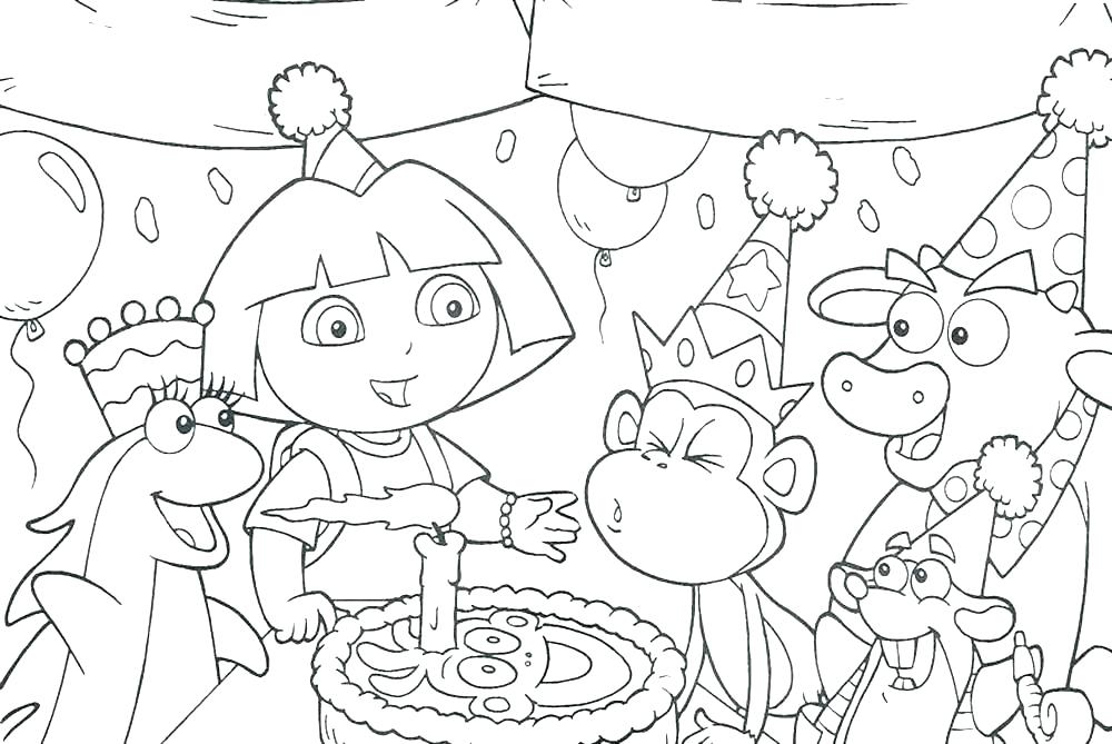 happy birthday princess coloring pages