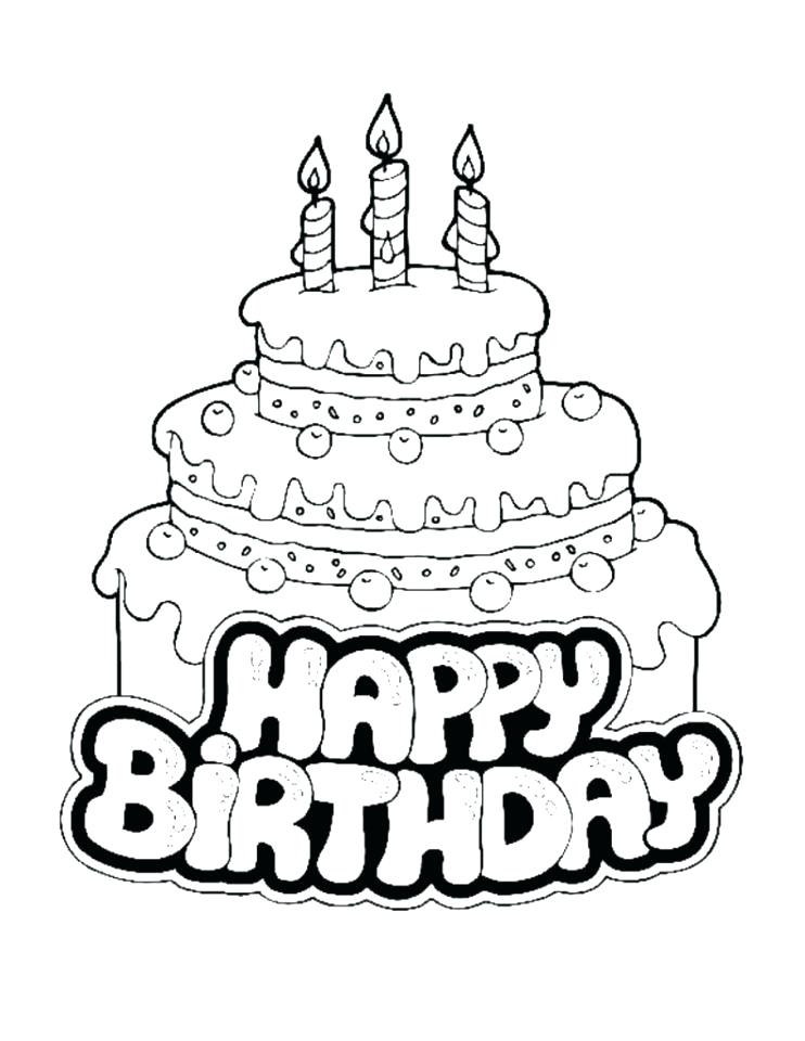 Happy Birthday Printable Coloring Pages at Free