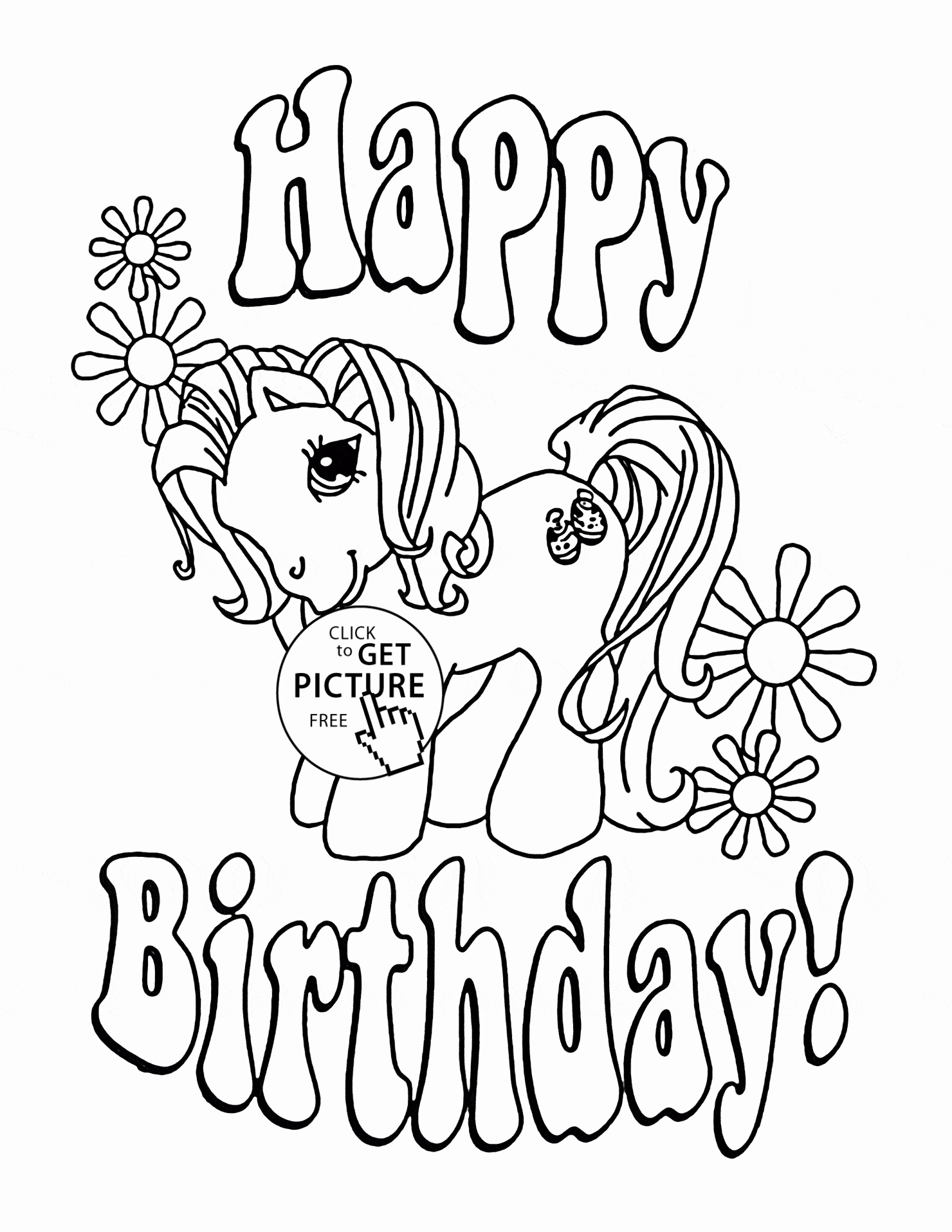 Happy Birthday Sister Coloring Pages at Free