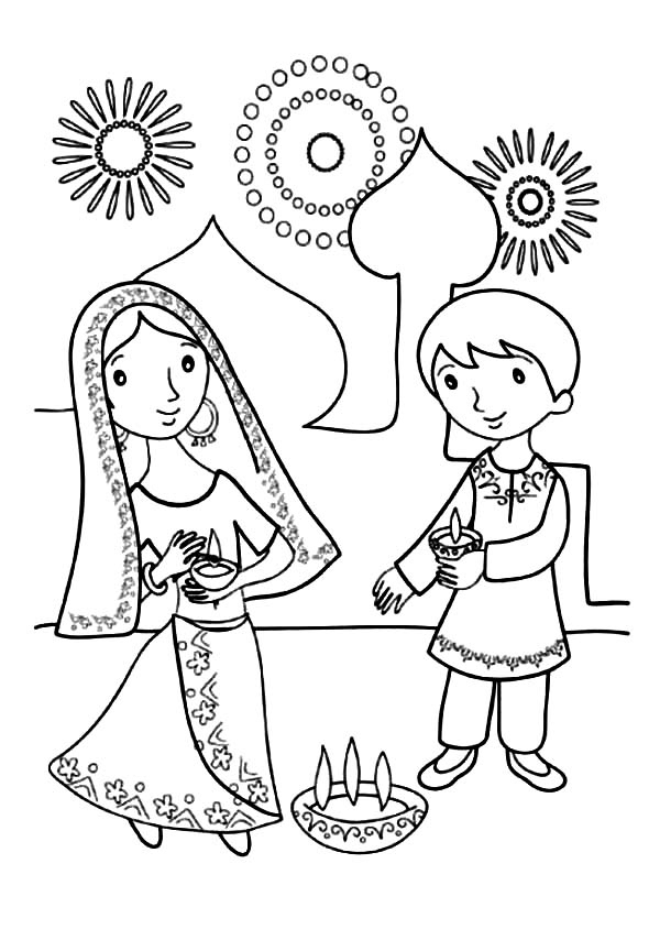 Happy Diwali Coloring Pages at GetColorings.com | Free printable