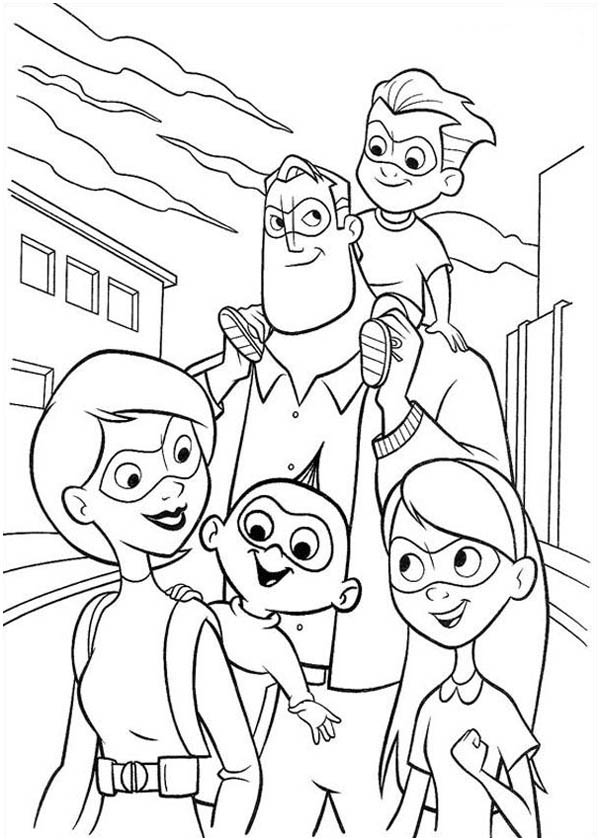 Happy Family Coloring Page at GetColorings.com | Free printable