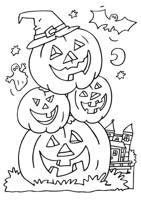 Happy Halloween Coloring Pages Free at GetColorings.com | Free