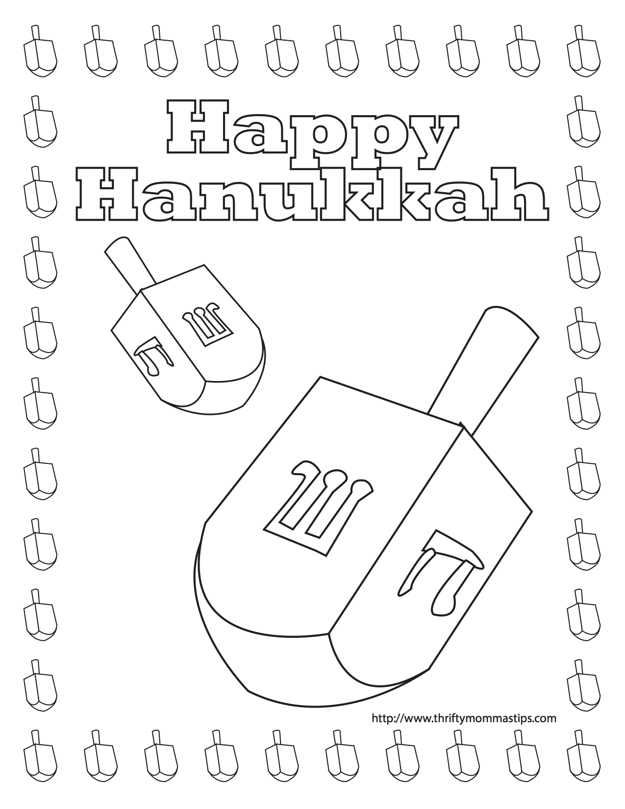 Happy Hanukkah Coloring Pages at GetColorings.com | Free printable