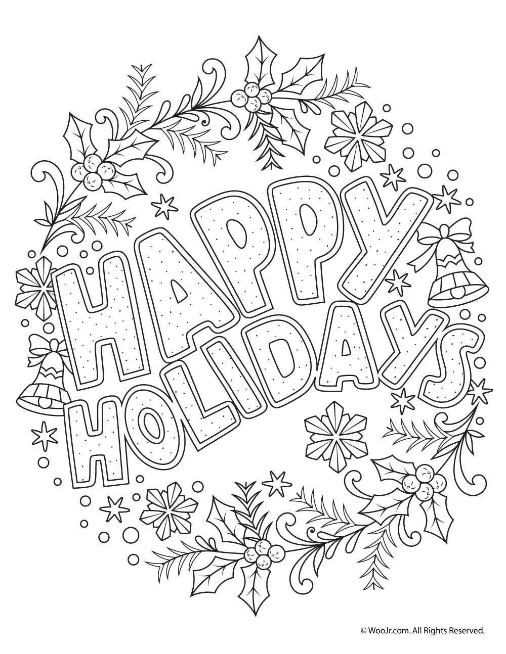 Happy Holidays Coloring Pages at GetColorings.com | Free printable