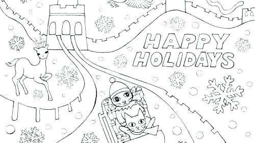 Happy Holidays Coloring Pages Printable at GetColorings.com | Free