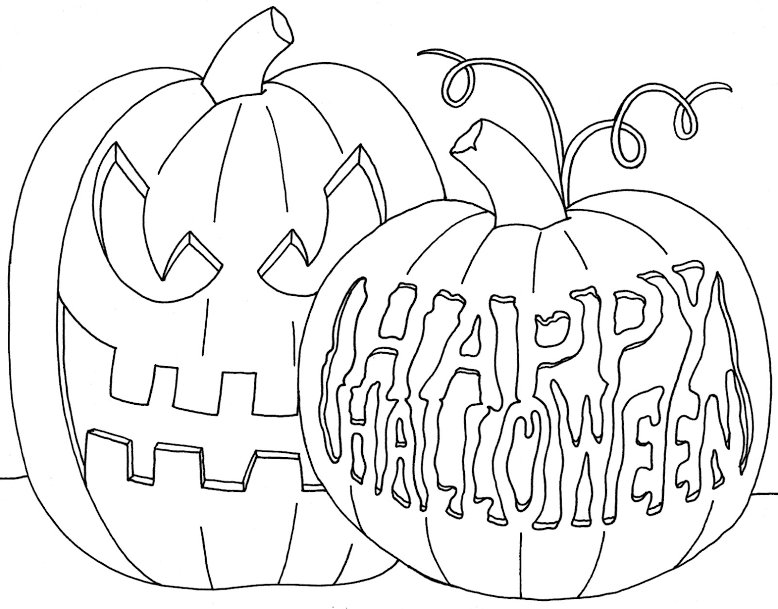 Happy Jack O Lantern Coloring Pages at Free