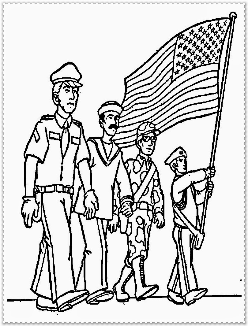 Happy Veterans Day Coloring Pages at Free printable