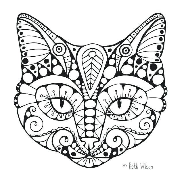 640x640 Mandala Coloring Cat Penguin Games Page