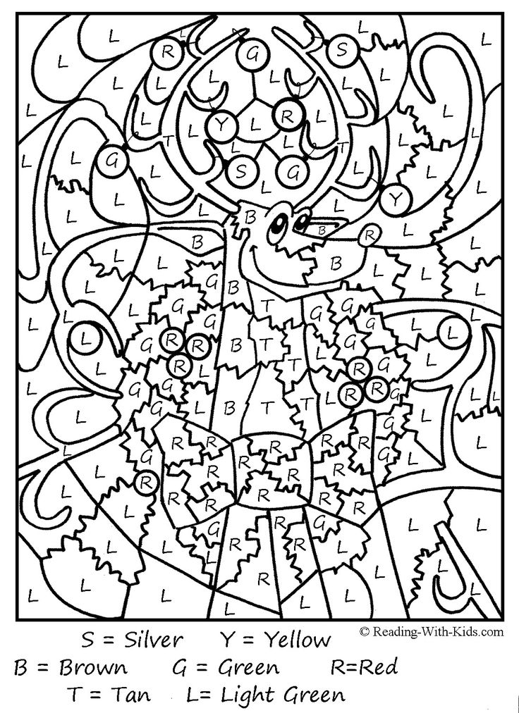 Free Printable Christmas Color By Number Coloring Pages