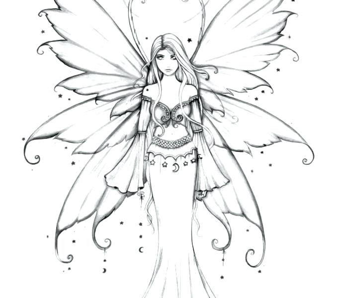 Hard Coloring Pages Of Fairies at GetColoringscom Free