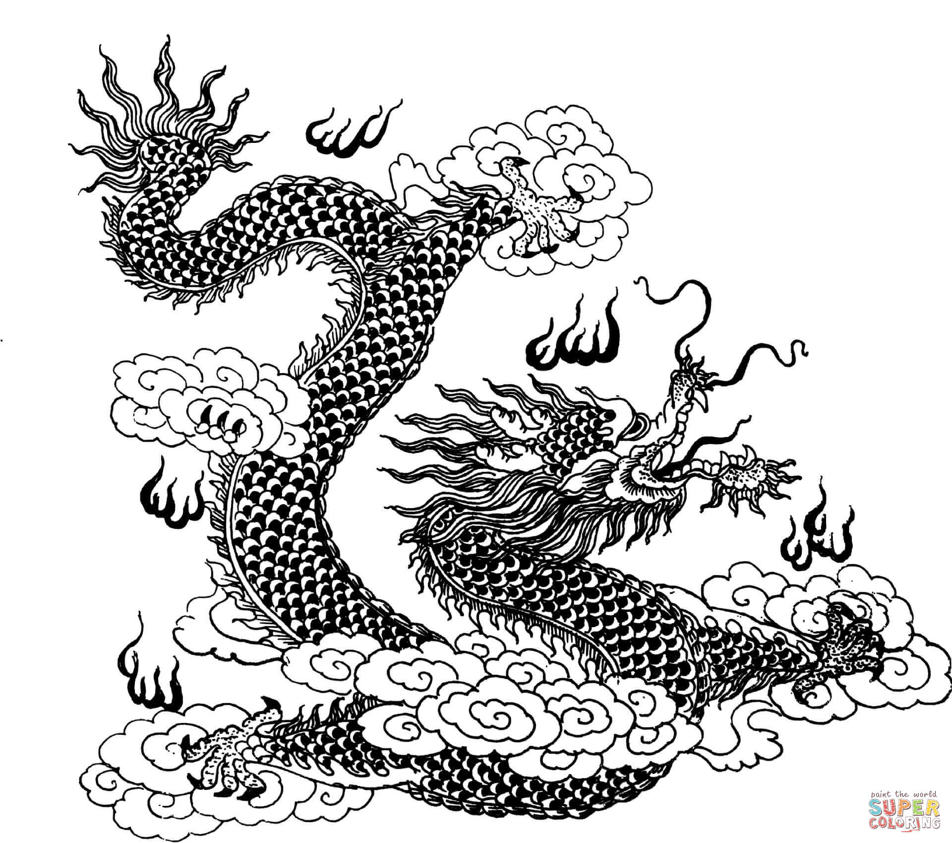 Hard Dragon Coloring Pages at GetColoringscom Free
